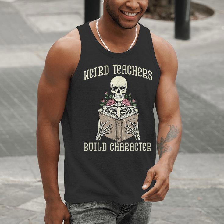 Halloween Weird Teachers Build Character Costume Men Women Men Tank Top, funny gift