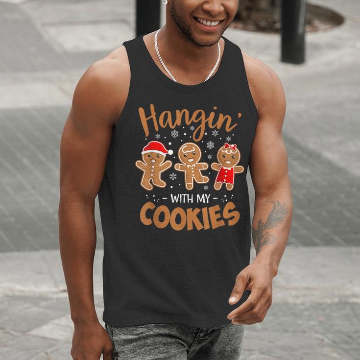 Hangin With My Cookies Gingerbread Women Christmas Teacher Men Tank Top, funny gift