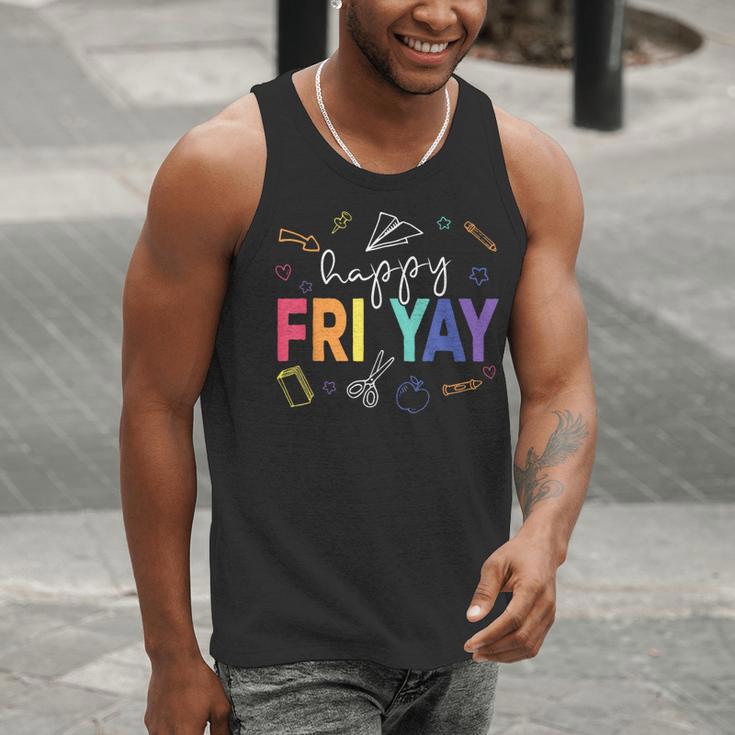 Happy Fri Yay Teacher Friday For Men Women Men Tank Top, funny gift
