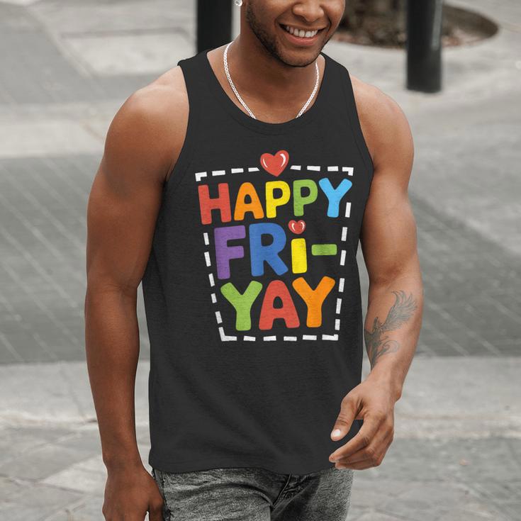 Happy Fri-Yay Teacher Life Weekend Pun Happy Friday Men Tank Top, funny gift Happy Fri-Yay Teacher Life Weekend Pun Happy Friday Men Tank Top, funny gift