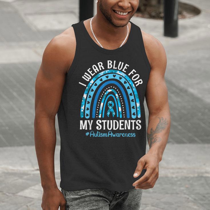 Happy Teacher I Wear Blue For My Students Autism Awareness Men Tank Top, funny gift Happy Teacher I Wear Blue For My Students Autism Awareness Men Tank Top, funny gift