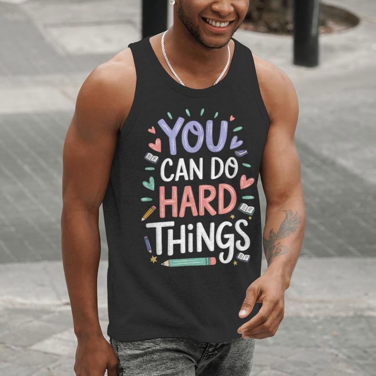 You Can Do Hard Things Test Day Teacher Kids Men Tank Top, funny gift