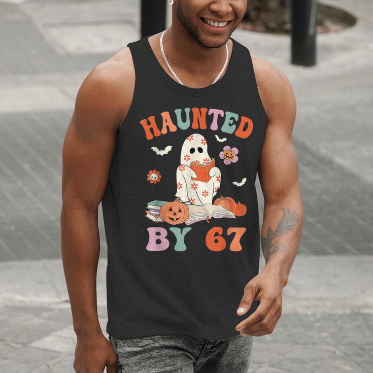 Haunted By 67 Boo Ghost Teacher 6 7 Halloween Costume Men Tank Top, funny gift Haunted By 67 Boo Ghost Teacher 6 7 Halloween Costume Men Tank Top, funny gift