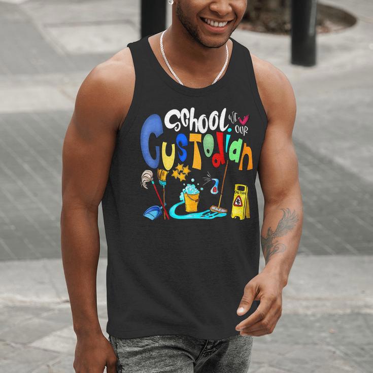 We Heart Love Our School Custodian For Teacher & Kids Men Tank Top, funny gift We Heart Love Our School Custodian For Teacher & Kids Men Tank Top, funny gift