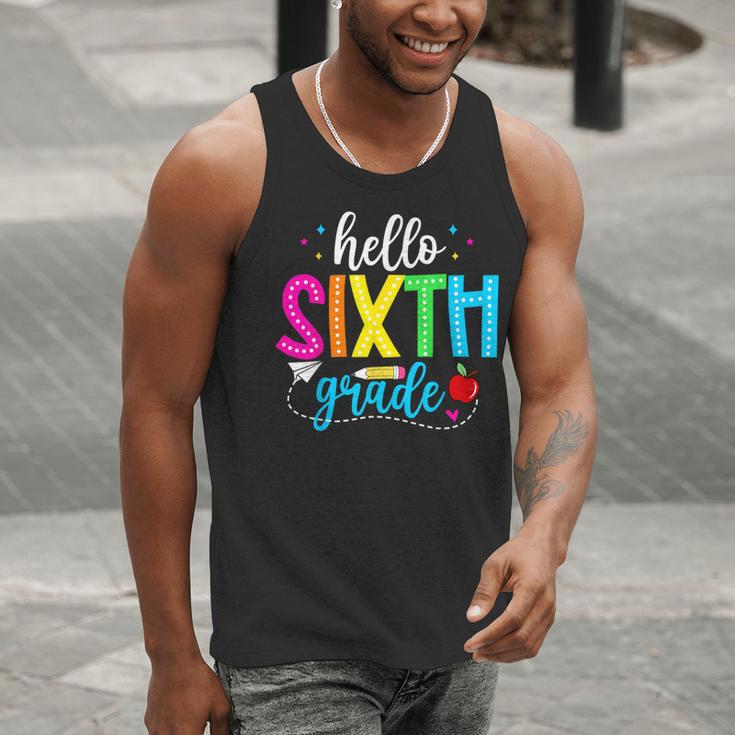 Hello Sixth Grade Cute Back To School 6th Grade Teacher Kids Men Tank Top, funny gift Hello Sixth Grade Cute Back To School 6th Grade Teacher Kids Men Tank Top, funny gift