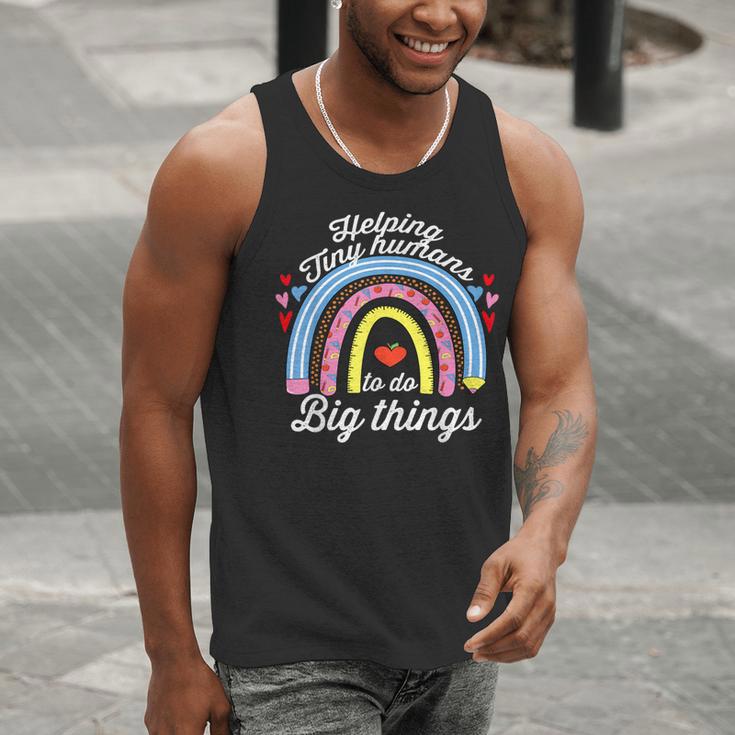 Helping Tiny Humans To Do Big Things Teacher Women Men Tank Top, funny gift Helping Tiny Humans To Do Big Things Teacher Women Men Tank Top, funny gift