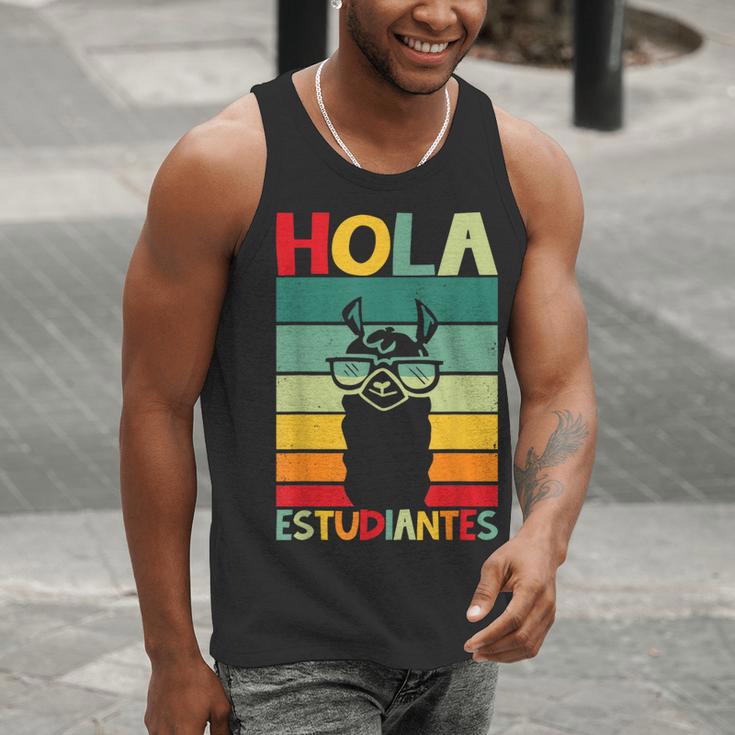 Hola Estudiantes Spanish Teacher Back To School 2025 Men Tank Top, funny gift Hola Estudiantes Spanish Teacher Back To School 2025 Men Tank Top, funny gift