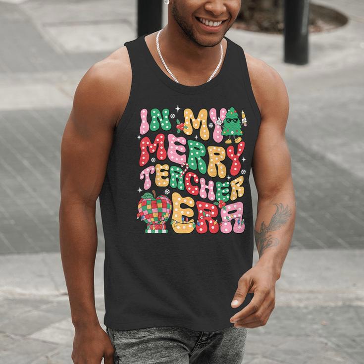 In My Holly Xmas Jolly Teacher Era Teacher Vibes Christmas Men Tank Top, funny gift In My Holly Xmas Jolly Teacher Era Teacher Vibes Christmas Men Tank Top, funny gift