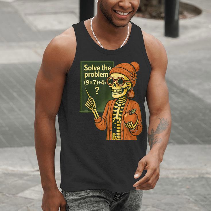 HUGvyn Halloween Skeleton Six Seven 67 Meme PEMDAS Teacher Men Tank Top, funny gift