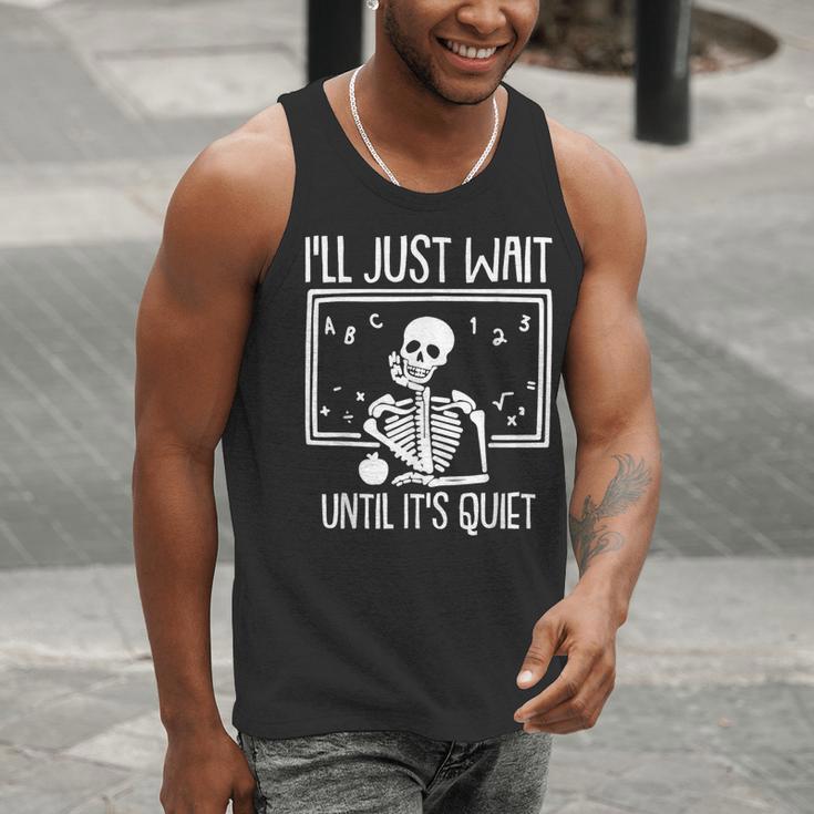 Ill Just Wait Until Its Quiet Teacher Lazy Halloween Costume Men Tank Top, funny gift Ill Just Wait Until Its Quiet Teacher Lazy Halloween Costume Men Tank Top, funny gift