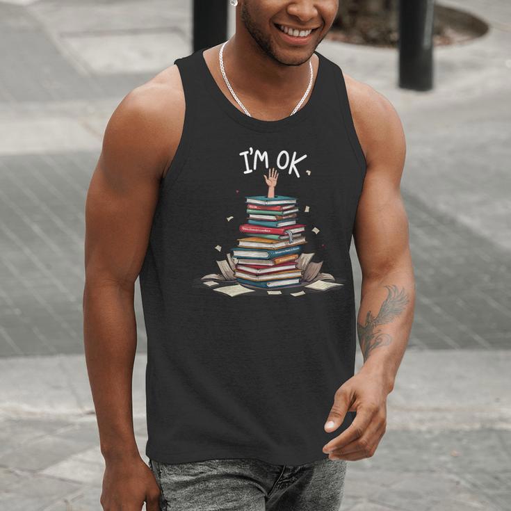 I'm Ok Read Book Reading Nerd Librarian Teacher School Men Tank Top, funny gift I'm Ok Read Book Reading Nerd Librarian Teacher School Men Tank Top, funny gift