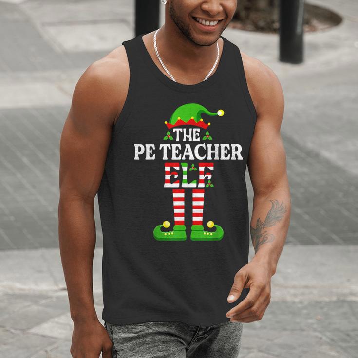 I'm The PE Teacher Elf Christmas Family Matching Men Tank Top, Pe Teacher Tank Tops, funny gift