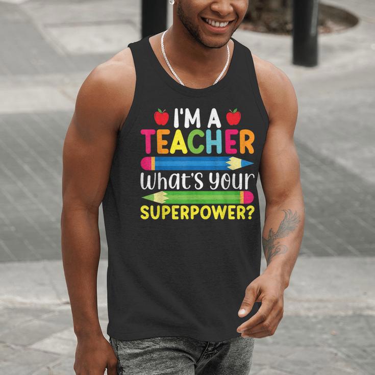 I'm A Teacher What's Your Superpower Back To School Men Tank Top, funny gift I'm A Teacher What's Your Superpower Back To School Men Tank Top, funny gift