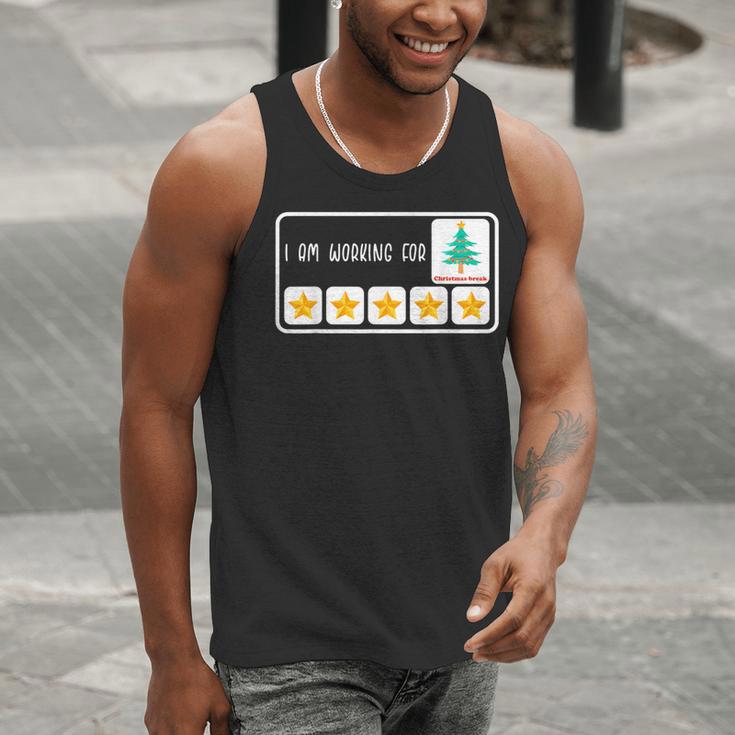 I'm Working For Christmas Break 5 Star Winter Teacher Stars Men Tank Top, funny gift