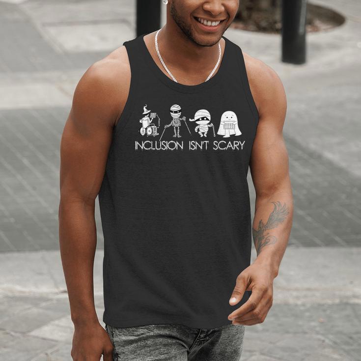 Inclusion Isn't Scary Slp Halloween Sped Teacher Ghost Mummy Men Tank Top, funny gift Inclusion Isn't Scary Slp Halloween Sped Teacher Ghost Mummy Men Tank Top, funny gift
