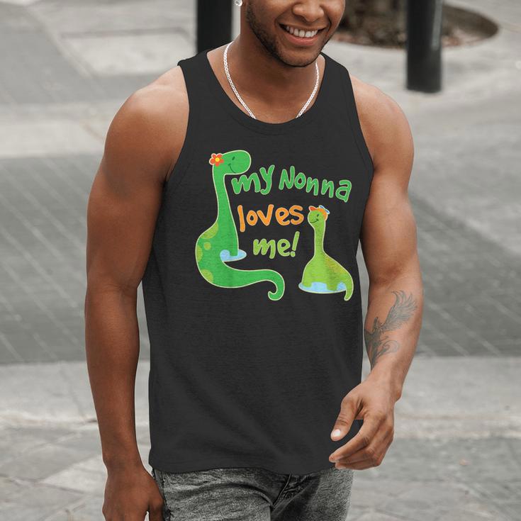 Kids My Nonna Loves Me Dinosaur Grandson Men Tank Top, funny gift