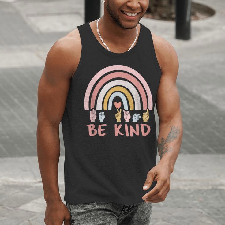 Be Kind ASL Sign Language Deaf SPED Teacher Kids Men Women Men Tank Top, funny gift