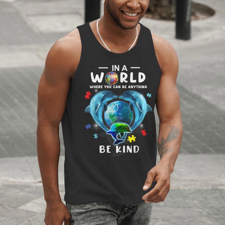 Be Kind Dolphin Autism Awareness Back To School Teacher Men Women Kids Men Tank Top, funny gift Be Kind Dolphin Autism Awareness Back To School Teacher Men Women Kids Men Tank Top, funny gift