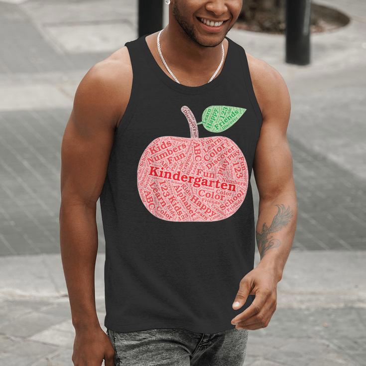 Kindergarten Apple Word Art For Teachers & Students Men Tank Top, funny gift