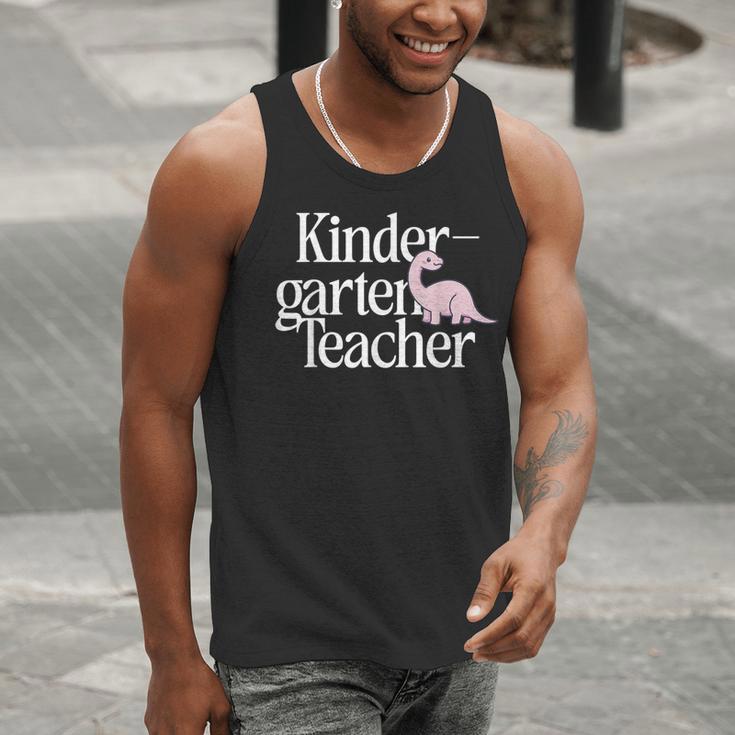 Kindergarten Teacher Dinosaur Back To School Men Tank Top, funny gift