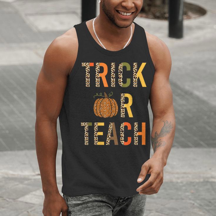 Leopard Trick Or Teach Halloween Teacher Costume Women Men Tank Top, funny gift