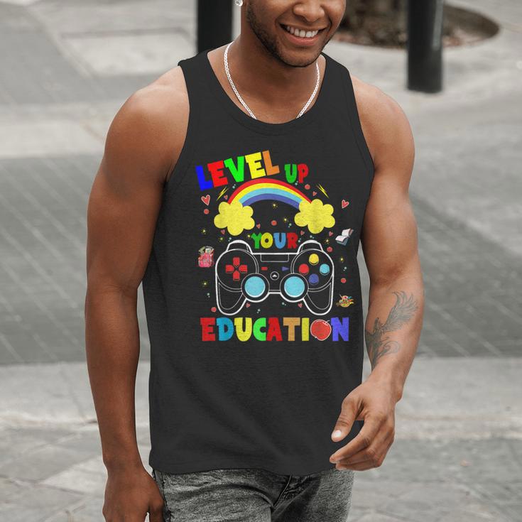 Level Up Your Education Gaming Inspired Teacher Gamers For Men Women Kids Men Tank Top, funny gift