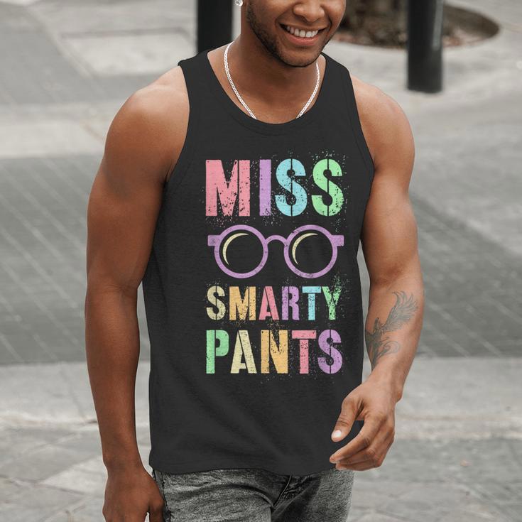 Little MISS SMARTY PANTS School Grad Teacher Last Day Men Tank Top, funny gift