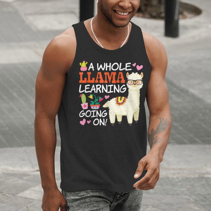 Llama Learning T Shirt Teachers Students Alpaca Lovers Men Tank Top, funny gift