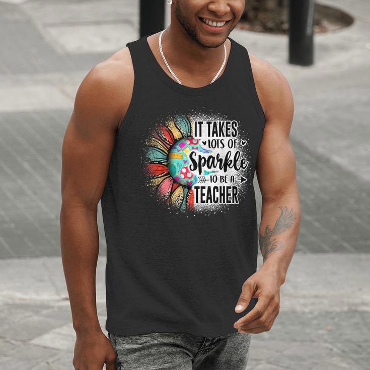 It Take Lots Of Sparkle To Be A Teacher With Sunflower Men Tank Top, funny gift