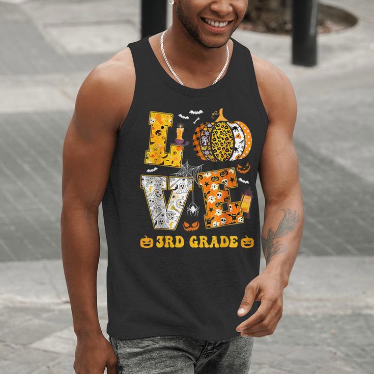 LOVE 3rd Grade Pumpkin Teacher Student Halloween Costume Men Tank Top, funny gift LOVE 3rd Grade Pumpkin Teacher Student Halloween Costume Men Tank Top, funny gift