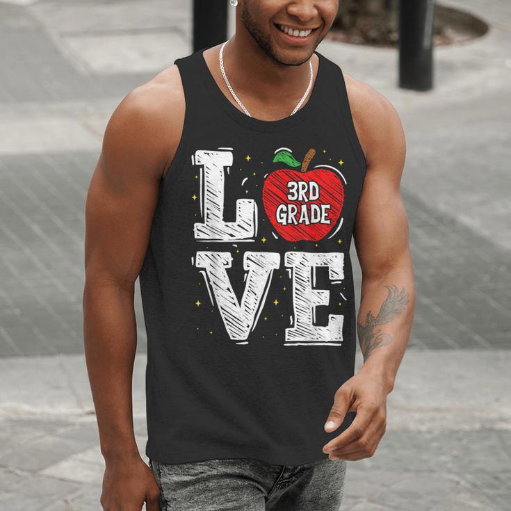 LOVE Apple 3rd Grade Teacher Student School Men Tank Top, funny gift LOVE Apple 3rd Grade Teacher Student School Men Tank Top, funny gift