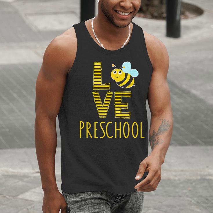 Love Preschool Back To School Yellow Bee Preschool Teacher For Men Women Girls Kids Men Tank Top, funny gift