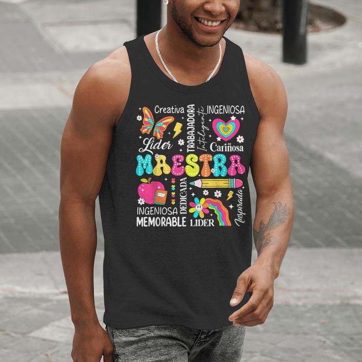 Maestra Spanish Teacher Back To School Maestra De Espanol Men Tank Top, funny gift