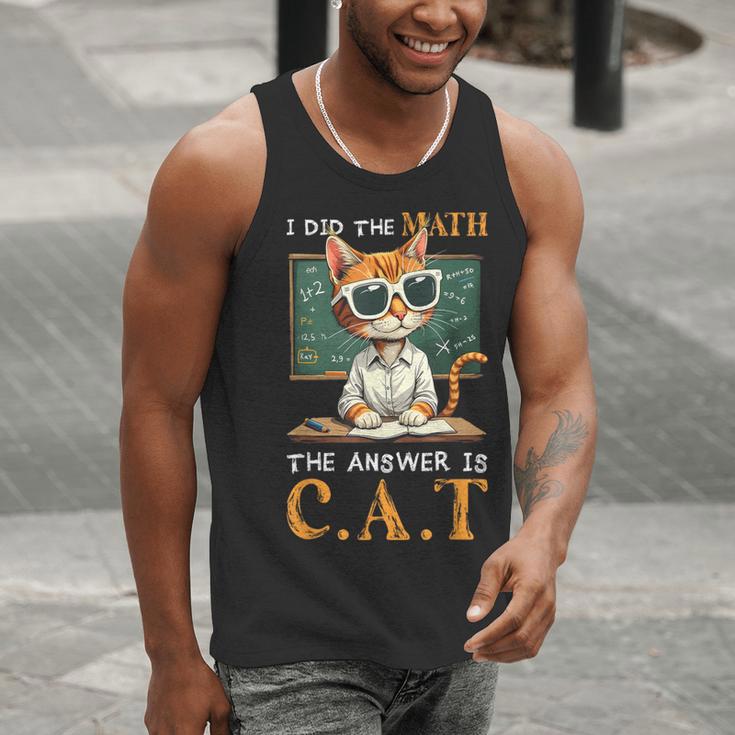 I Did The Math The Answer Is Cats Math Cat Teacher Men Tank Top, funny gift I Did The Math The Answer Is Cats Math Cat Teacher Men Tank Top, funny gift