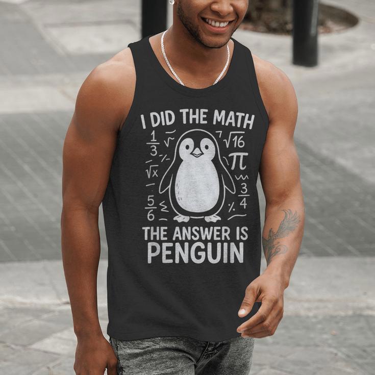 I Did The Math The Answer Is Penguin Math Teacher Men Tank Top, funny gift
