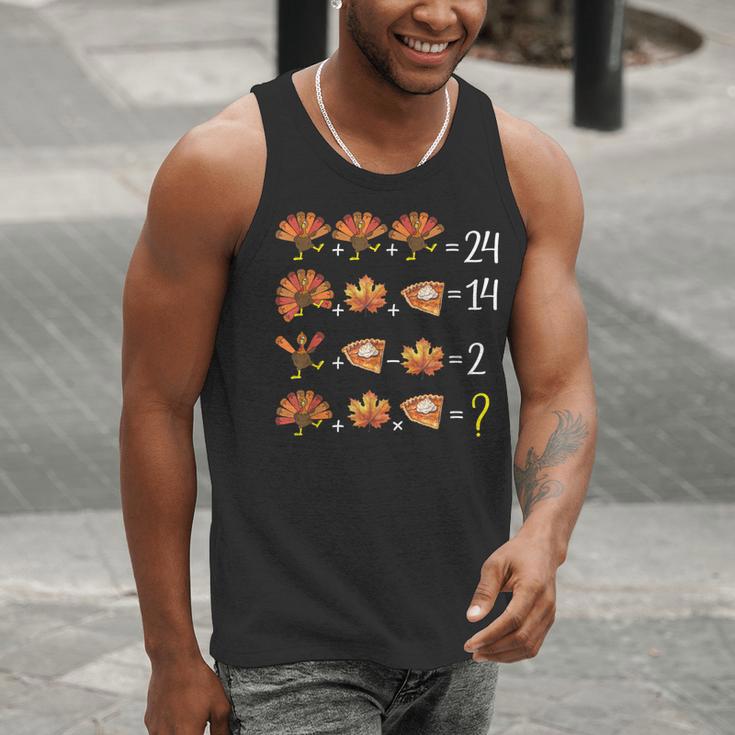 Math Number Thanksgiving Count Answer Pie Turkey Teacher Men Tank Top, funny gift Math Number Thanksgiving Count Answer Pie Turkey Teacher Men Tank Top, funny gift