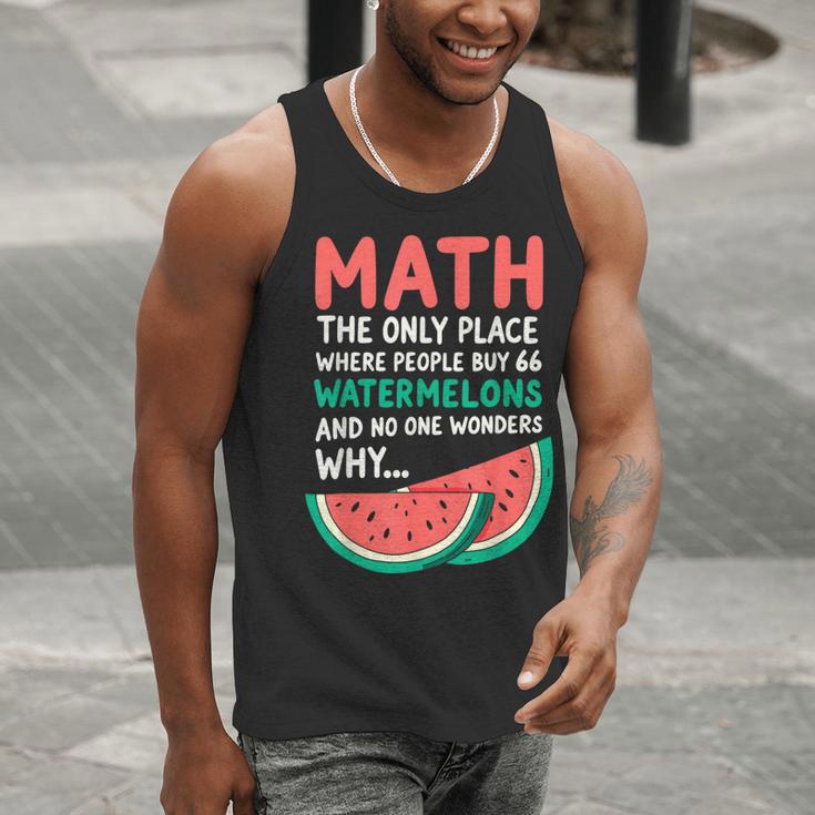 Math Only Place Where People Buy 66 Watermelons Teacher Joke Men Tank Top, funny gift Math Only Place Where People Buy 66 Watermelons Teacher Joke Men Tank Top, funny gift