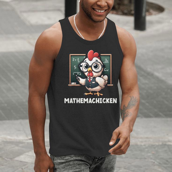Math Teacher Chicken Mathemachicken Pun Men Tank Top, funny gift