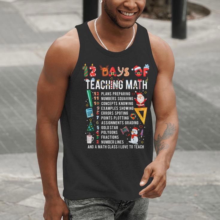 Math Teacher Christmas 12 Days Of Teaching Math Christmas Men Tank Top, funny gift Math Teacher Christmas 12 Days Of Teaching Math Christmas Men Tank Top, funny gift