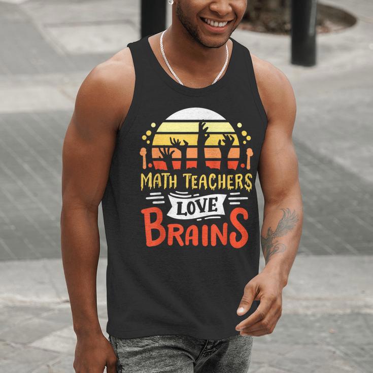 Math Teachers Love Brains Halloween Costume Zombie For Men Women Men Tank Top, funny gift