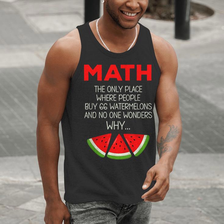 Math Watermelon Calculation Joke Teacher Student Men Tank Top, funny gift
