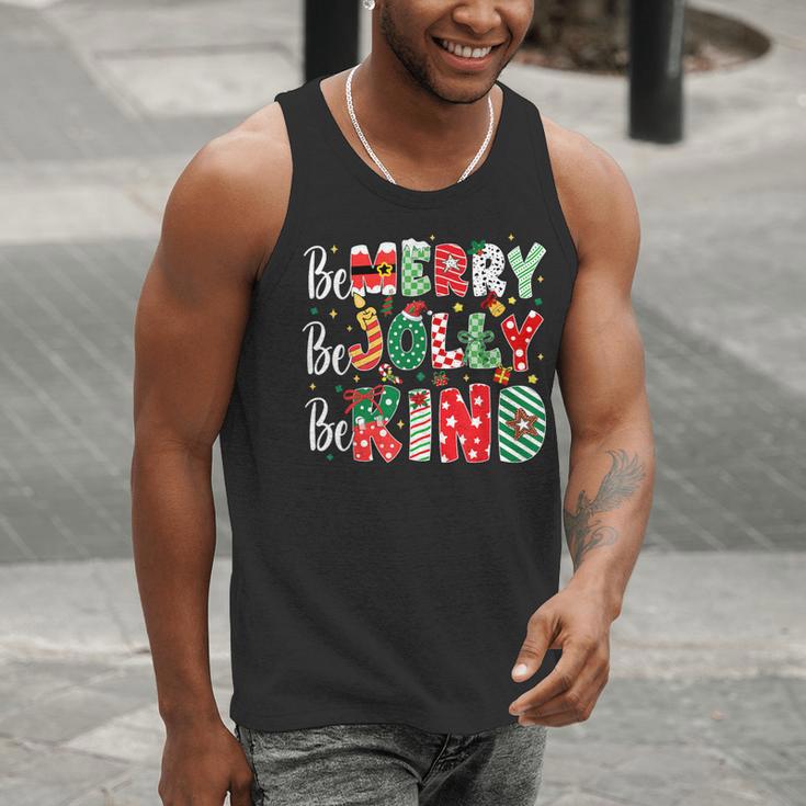 Be Merry Be Jolly Be Kind Merry Christmas Teacher Xmas PJs Men Tank Top, funny gift