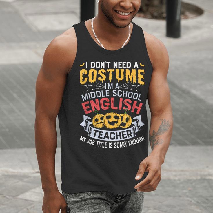 Middle School English Teacher Halloween Costume For Men Women Men Tank Top, English Teacher Tank Tops, funny gift