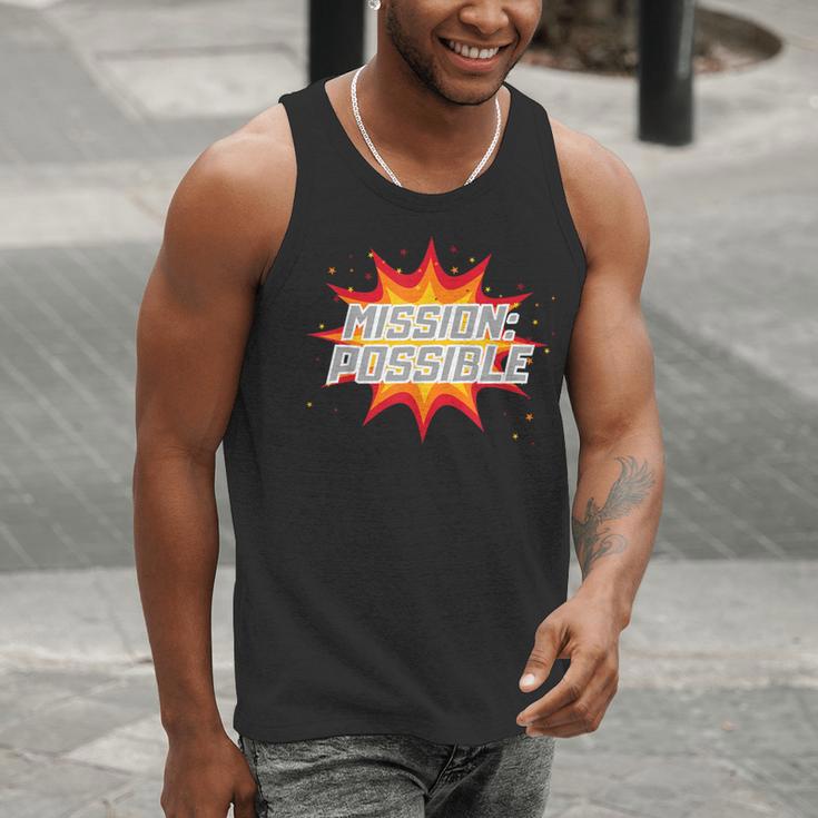 Mission Possible Motivational Inspirational School Teacher Men Tank Top, funny gift Mission Possible Motivational Inspirational School Teacher Men Tank Top, funny gift
