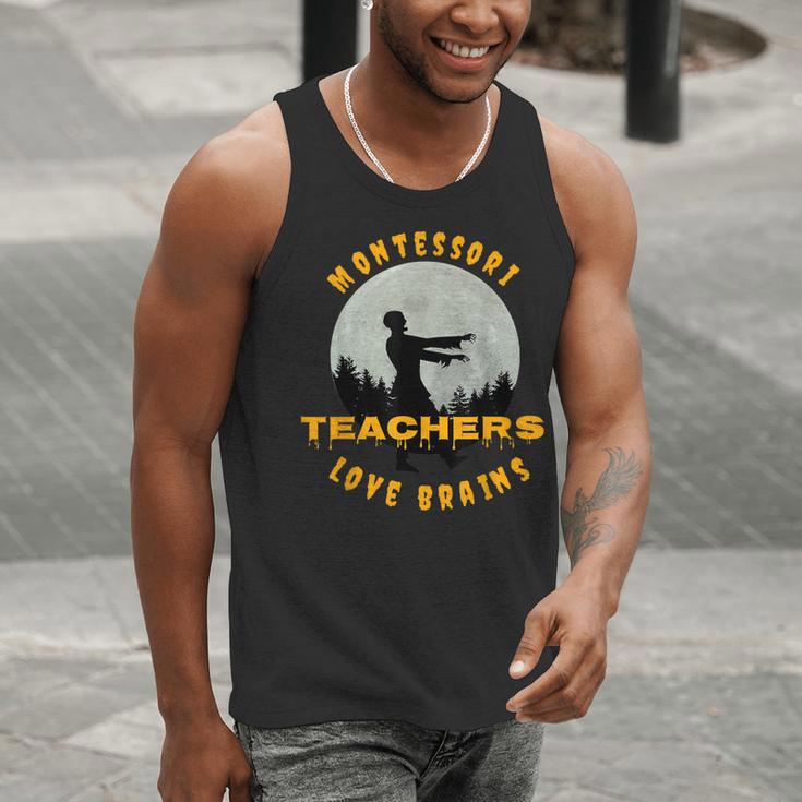 Montessori Teachers Love Brains Halloween Novelty Men Women Men Tank Top, funny gift Montessori Teachers Love Brains Halloween Novelty Men Women Men Tank Top, funny gift
