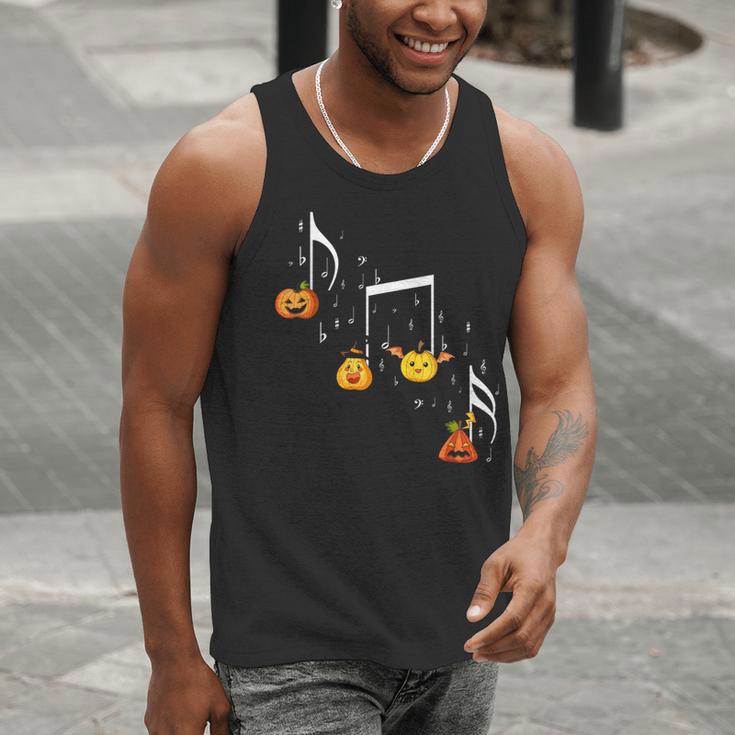 Music Note Pumpkin Fall Music Teacher Halloween Costume Men Tank Top, funny gift
