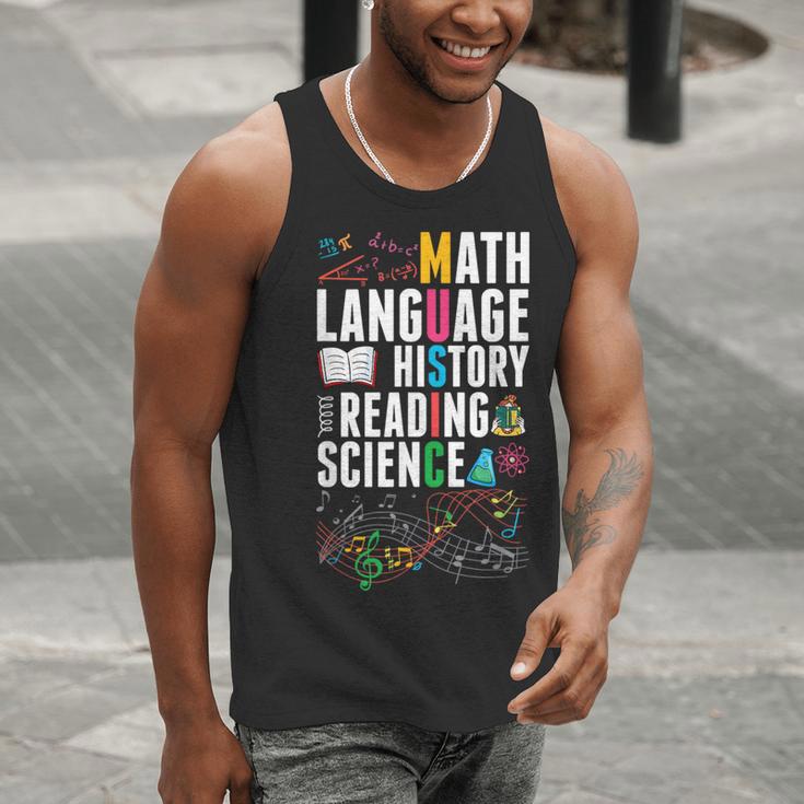 Music Teacher Music Math Language History Reading Science Men Tank Top, History Teacher Tank Tops, Science Teacher Tank Tops, funny gift Music Teacher Music Math Language History Reading Science Men Tank Top, History Teacher Tank Tops, Science Teacher Tank Tops, funny gift