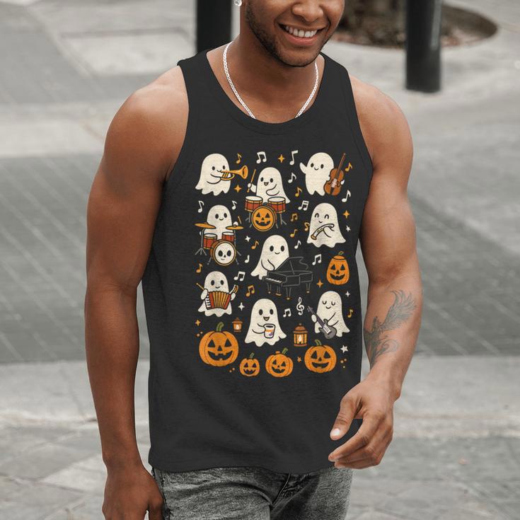 Music Teacher Orchestra Shirt Spooky Halloween Ghost Band Men Tank Top, funny gift Music Teacher Orchestra Shirt Spooky Halloween Ghost Band Men Tank Top, funny gift