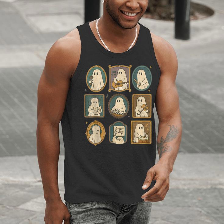 Music Teacher Orchestra Spooky Halloween Ghost Band Men Tank Top, funny gift