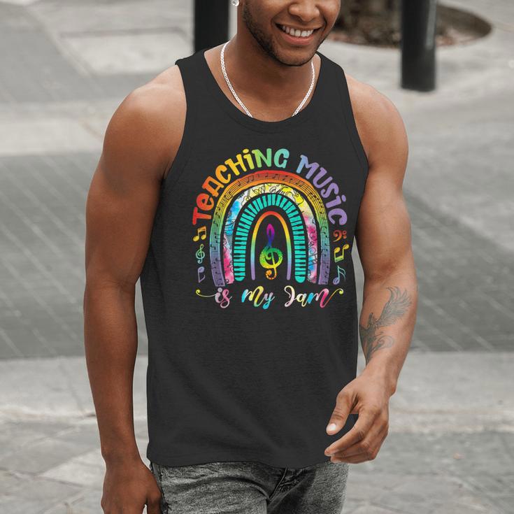 Musical Teacher Teaching Music Is My Jam Rainbow Tie Dye Men Tank Top, funny gift Musical Teacher Teaching Music Is My Jam Rainbow Tie Dye Men Tank Top, funny gift